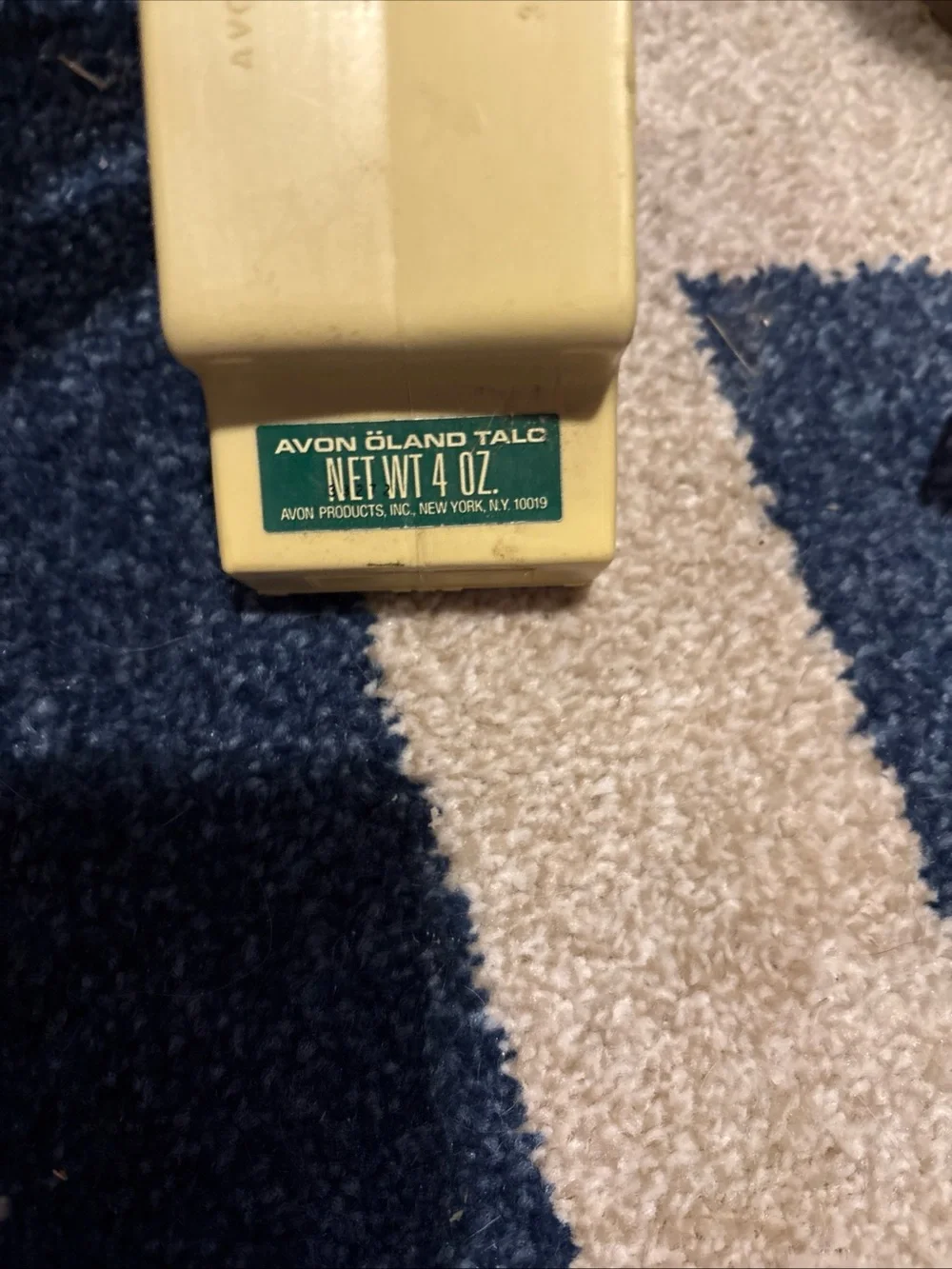 Avon Yellow Plastic Talc Dispenser